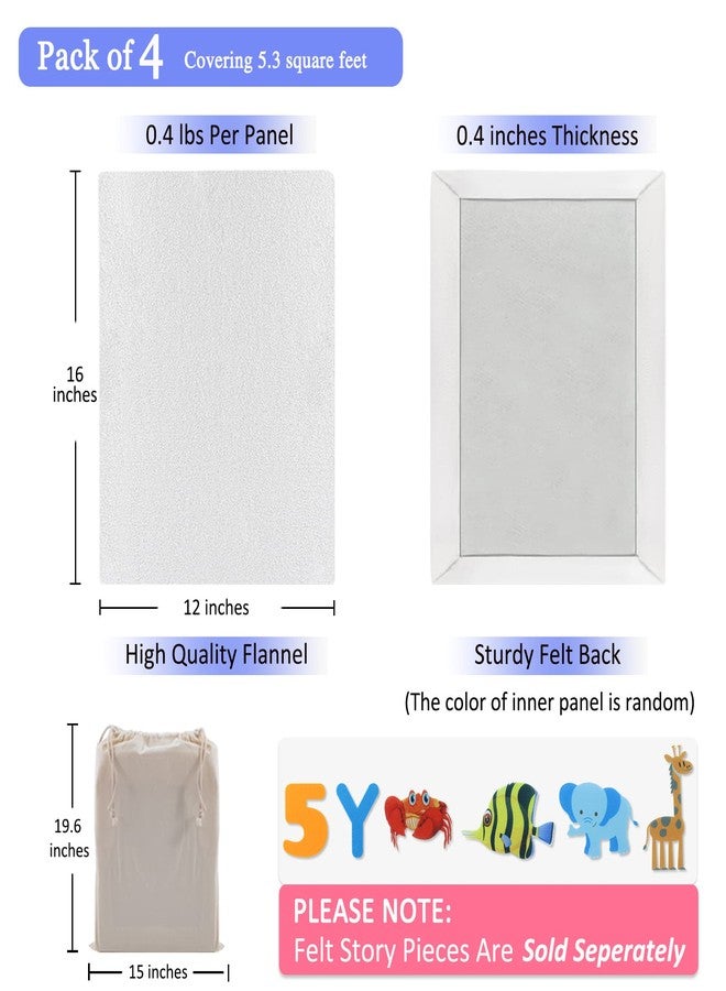 BXI Felt Flannel Board for Toddlers - 16 X 12 X 0.4 Inches, Pack of 4 Preschool Activities Story Boards Storage Bag, Playboards Storytelling Board for Interactive Teaching - Image 2